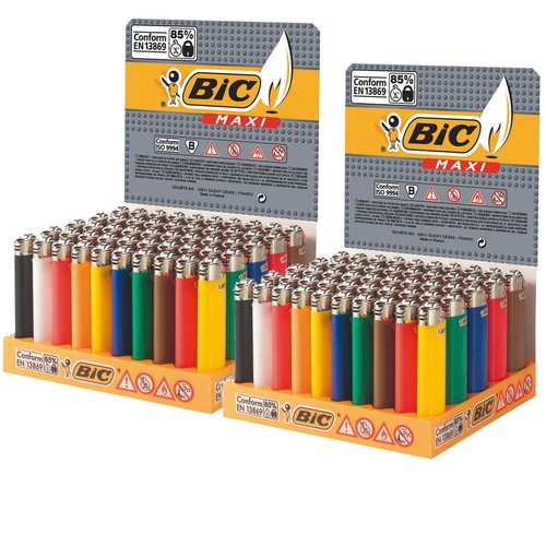 100 accendini bic maxi grandi - bic,